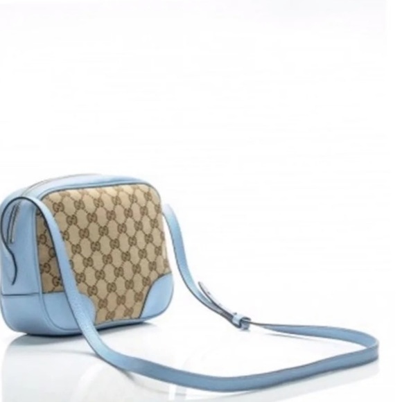 🆕GUCCI🆕 🐝 Full Retail Package/ GG Logo Canvas w. Leather Crossbody Camera Bag - Picture 7 of 12